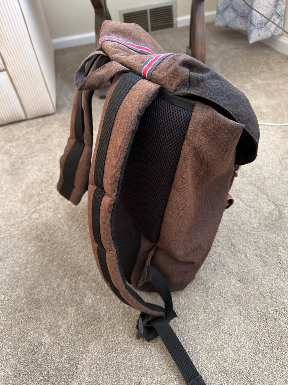 Herschel Supply Company Heritage Backpack in Brown with Camo Pocket
